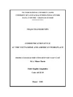 Luận văn communication style at the vietnamese and american workplace