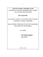 Luận văn qualifiers in english and vietnamese nominal groups a systemic functional comparison