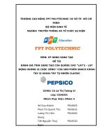 Đánh giá tính sáng tạo của quảng cáo “lay’s – lay Động hương vị cuộc sống” của sản phẩm snack khoai tây vị khoai tây tự nhiên classic