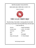 Tiểu luận phép biện chứng về mâu thuẫn và vận dụng phân tích mâu thuẫn biện chứng trong nền kinh tế thị trường Định hướng xã hội chủ nghĩa Ở việt nam hiện nay