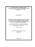 Luận văn the effectiveness of presenting and practising new vocabulary through minimal context for second year non english major students sat vietnam university of commerce