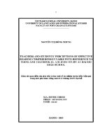 Luận văn teachers and students' perceptions of effective reading comprehension tasks with reference to tieng anh textbook 12