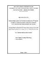 Luận văn using stimulation activities to enhance 10th grade students’ participation in speaking lessons at ly thuong kiet high school bac giang