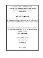 Luận văn an analysis of cohesive devices in the esp textbook on accounting at university of labor and social affairs