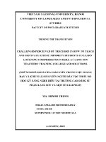 Luận văn challenges perceived by teachers in how to teach and motivate ethnic minority students to learn listening comprehension skill at langson teachers' training college and solutions
