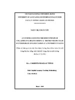 Luận văn khảo sát hiệu quả của việc thảo luận Ý tưởng theo nhóm trước khi viết trong lớp học tiếng anh trình