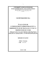 Luận văn Évaluation de l’enseignement apprentissage de la morphosyntaxe du français À l’e m l e