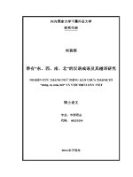 Luận văn 带有 东、西、南、北 的汉语成语及其越译研究