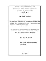 Luận văn difficulties in teaching and reading vocabulary in the textbook english for food production staff for the second year students of pre intermediate level at hanoi tourism college