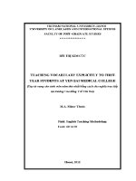 Luận văn teaching vocabulary explictly to first year students at yen bai medical college