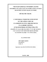 Luận văn a nonverbal communication study on the application of classroom seating arrangements in academic setting at hanoi school of public health