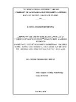 Luận văn a study on the use of task based approach in teaching speaking to the 2nd year english majored students