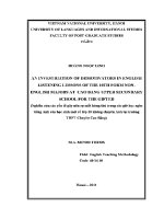 Luận văn an investigation of demotivators in english listening lessons of the 10th form non english majors at cao bang upper secondary school for the gifted