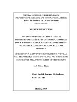 Luận văn tính hiệu quả khi sử dụng trò chơi trong việc dạy ngữ pháp cho học sinh cấp ii
