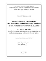 Luận văn cấu trúc và ngữ nghĩa bài diễn văn nhậm chức của john f kennedy năm 1961