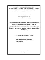 Luận văn a study on students’ use of reading comprehension strategies
