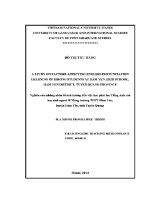 Luận văn a study on factors affecting english pronunciation learning of hmong students at ham yen high school ham yen district tuyen quang province