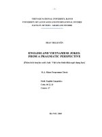 Luận văn english and vietnamese jokes fro pragmatic perspective