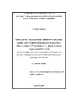 Luận văn developing high school students’ reading motivation through extensive reading