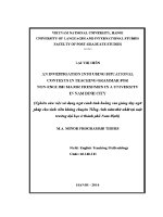 Luận văn an investigation into using situational contexts in teaching grammar for non english major freshmen in a university in nam dinh city