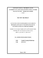 Luận văn a study on using chants songs and games to develop language in teaching english to students at doan xa primary school