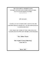 Luận văn the reality of teaching and learning english listening skills in grade 10 at yen mo b high school ninh binh province
