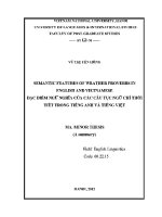 Luận văn Đặc Điểm ngữ nghĩa của các câu tục ngữ chỉ thời tiết trong tiếng anh và tiếng việt