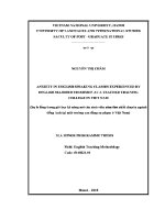 Luận văn sự lo lắng trong giờ học kỹ năng nói của sinh viên năm thứ nhất chuyên ngành tiếng anh tại một trường cao Đẳng sư phạm Ở việt