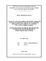 Luận văn Áp dụng Đường hướng thảo luận theo nhóm Để phát triển kỹ năng nói cho sinh viên năm thứ nhất tại trường