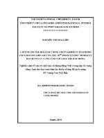 Luận văn i the study on the role of using vietnamese in teaching english vocabulary to th