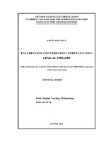Luận văn teaching esl conversation through using lexical phrases