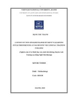 Luận văn a study on non english major student's learning style preferences at hai duong vocational training college