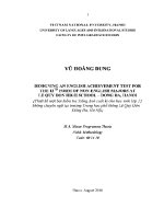 Luận văn disigning an english achievement test for the 12th form of non english major at le quy don high school dong da hanoi