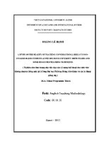 Luận văn a study on the reality of teaching conversational skills to non english major students at phuong dong unversity