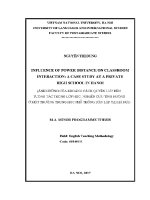 Luận văn Ảnh hưởng của khoảng cách quyền lực Đến tương tác trong lớp học