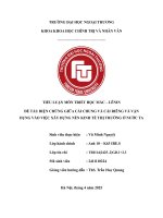 Tiểu luận biện chứng giữa cái chung và cái riêng trong kinh tế thị trường việt nam