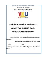 Đồ Án chuyên ngành 3 quay tvc quảng cáo nước cam mirinda