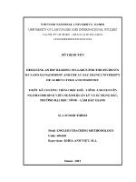 Luận văn thiết kế chương trình Đọc hiểu tiếng anh chuyên ngành cho sinh viên ngành quản lý và sử dụng Đất trường Đại học nông lâm