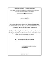 Luận văn the use of discussion activities to enhance the first year students’ motivation and speaking performance