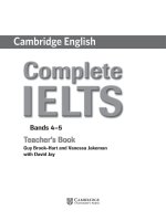 (Bản đẹp full HD) Complete IELTS Bands 4-5 teacher's book