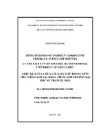 Luận văn effectiveness of indirect corrective feedback in english writing at the faculty of english hanoi national university of education