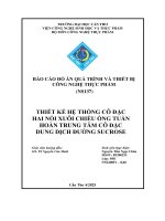 Thiết kế hệ thống cô Đặc hai nồi xuôi chiều Ống tuần hoàn trung tâm cô Đặc dung dịch Đường sucrose