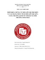Tiểu luận triết học phép biện chứng mối liên hệ tăng trưởng và môi trường