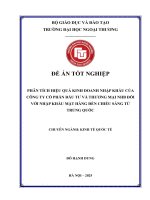 Phân tích hiệu quả kinh doanh nhập khẩu của công ty cổ phần Đầu tư và thương mại nhb Đối với nhập khẩu mặt hàng Đèn chiếu sáng từ trung quốc