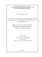 Luận văn an investigation into english clause patterns advances employable for the teaching of speaking skills to vietnamese seamen