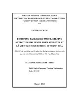 Luận văn thiết kế các hoạt Động sau khi nghe theo Đường hướng giao nhiệm vụ cho học sinh khối 10 tại trường thpt lê viết tạo thanh hóa hesis lin