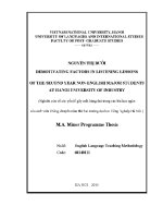Luận văn a study on test taking techniques for toeic reading comprehension test by students at vietnam maritime university ics