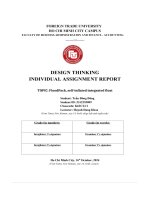 Design thinking individual assignment report topic floodpack, self inflated integrated float