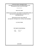 Luận văn the reality of teaching and learning english writing skill at tran nguyen han high school in hai phong and recommendations