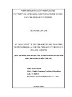 Luận văn Đánh giá chương trình Đào tạo tiếng anh cho sinh viên giáo dục mầm non Ở một trường cao Đẳng Ở hà nội
